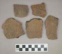 Ceramic, earthenware, body and rim sherds with incised and impressed decoration