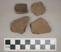 Ceramic, earthenware, body and rim sherds with impressed decoration