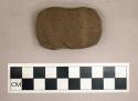 Ground stone, side-notched, possible weight