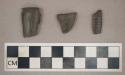 Ceramic, earthenware, pipe bowl fragments with incised decoration