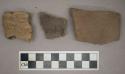 Ceramic, earthenware, body and rim sherds with impressed decoration