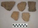 Ceramic, earthenware, body and rim sherds with punctate, incised, and impressed decoration