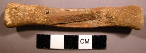 Shave handle with part of whalebone blade