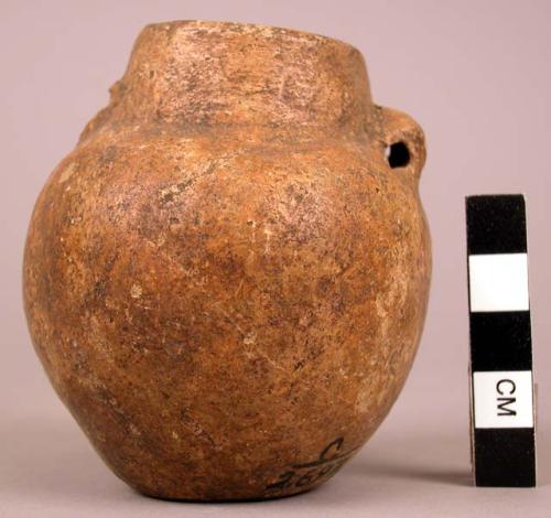 Small terra cotta jar with ears