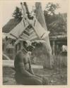 Man with feathered headdress