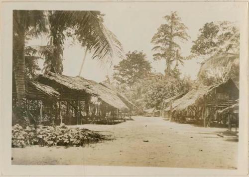 Rows of houses with dancing ground between