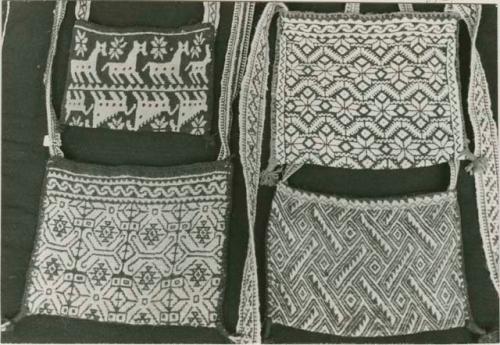 Shoulder bags of hand-woven wool