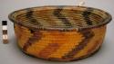 Small basket - coiled, design in shades of brown