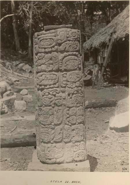 Back view of circular Stela 11