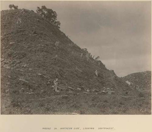 Mound 26, northern side, looking southwest