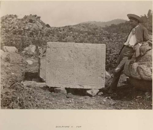 Man next to Sculpture Y