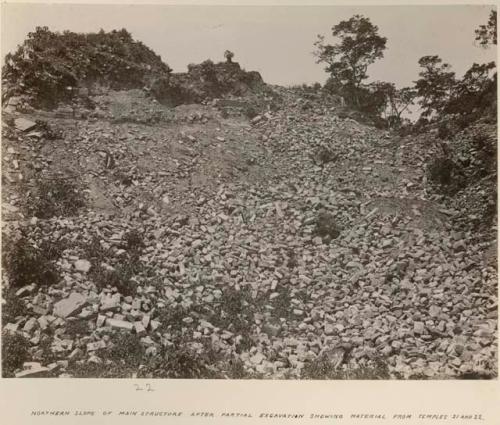 Northern slope of main structure after partial excavation