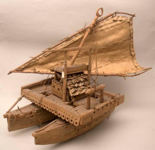 Model of samoa war canoe