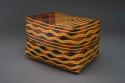 Double weave basket, "Worm Tracks" design