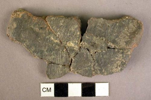 7 fragments associated with vessels A & B & rim base C