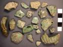 Fragments of jadeite ornaments or beads