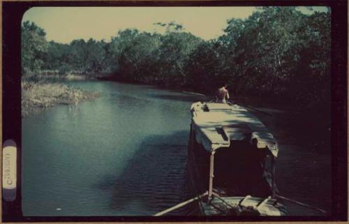 Boat being towed