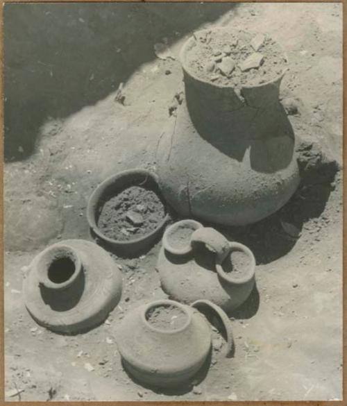 Trench VA, burial 11, pottery in situ