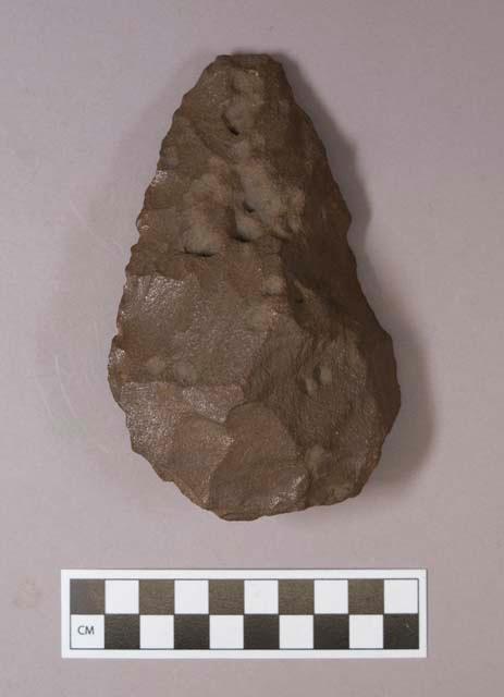 Chipped stone hand axe
