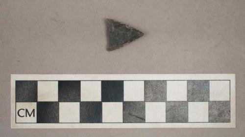 Chipped stone, concave base, triangular biface