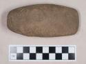 Ground stone, grooved axe with flat end