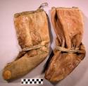 Pair of reindeer skin boots for women