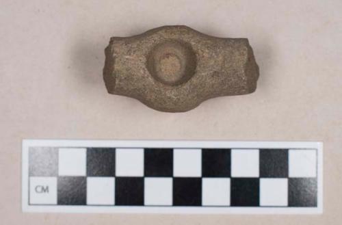 Ground stone, atlatl weight fragment