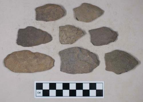 Chipped stone, stemmed bifaces