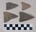 Chipped stone, triangular bifaces