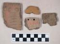 Ceramic, earthenware, perforated body and rim sherds with punctate and impressed decoration