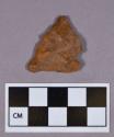 Chipped stone, projectile point, triangular with one corner-notch, jasper