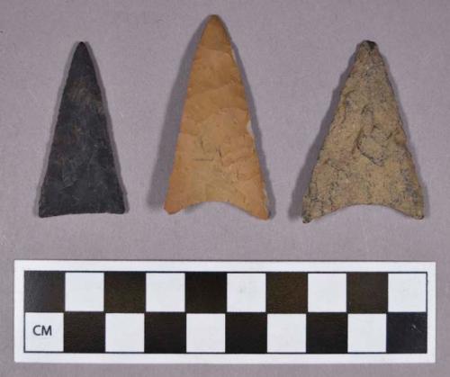 Chipped stone, projectile points, triangular, includes jasper