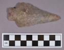 Chipped stone, projectile point, stemmed, quartz