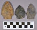 Chipped stone, projectile points, stemmed, includes quartz and jasper