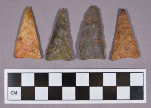 Chipped stone, projectile points, triangular