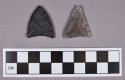 Chipped stone, projectile points, triangular