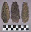Chipped stone, projectile points, stemmed