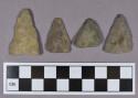 Chipped stone, projectile points, triangular
