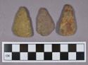 Chipped stone, projectile points, stemmed and triangular