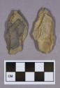 Chipped stone, projectile point fragments, stemmed