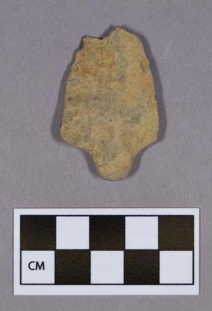 Chipped stone, projectile point fragment, stemmed