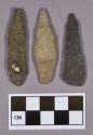 Chipped stone, projectile points, stemmed and lanceolate
