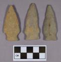 Chipped stone, projectile points, stemmed