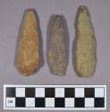 Chipped stone, projectile points, stemmed and lanceolate