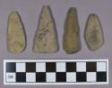 Chipped stone, projectile points, triangular and lanceolate