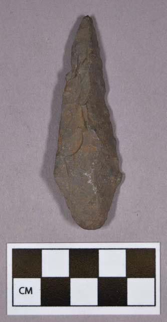 Chipped stone, projectile point, contracting-stemmed