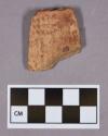 Ceramic, earthenware body sherd, dentate and cord-impressed, grit-tempered