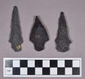 Chipped stone, projectile points, stemmed