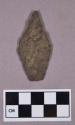 Chipped stone, projectile point, stemmed, pentagonal