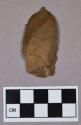 Chipped stone, unifacial projectile point, stemmed